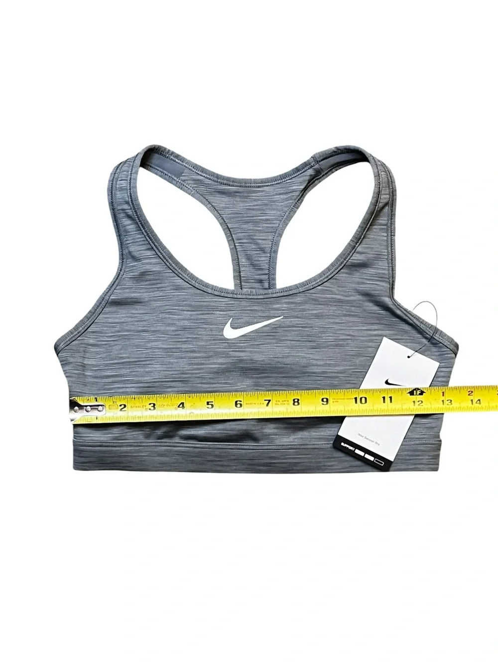 Nike Swoosh Women’s Small Padded Racerback Medium Support Sports Bra Gray
